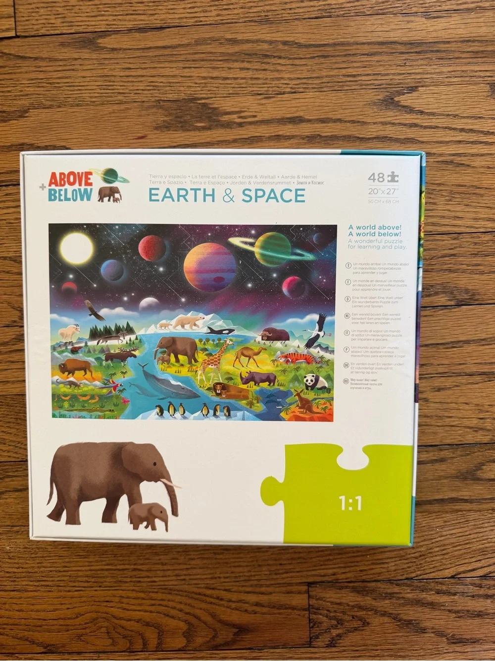 Above and below crocodile Creek puzzle GUC space animals puzzle kids puzzle 48
